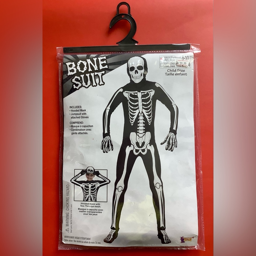 Bone suit Halloween costume New in Package - Kids size